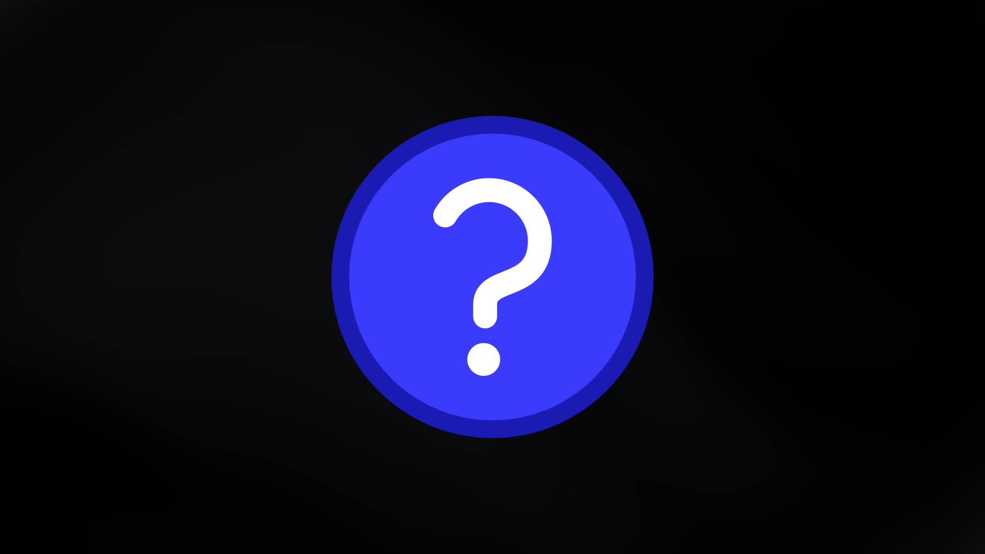 Animated Question Mark With Round Icon Frame