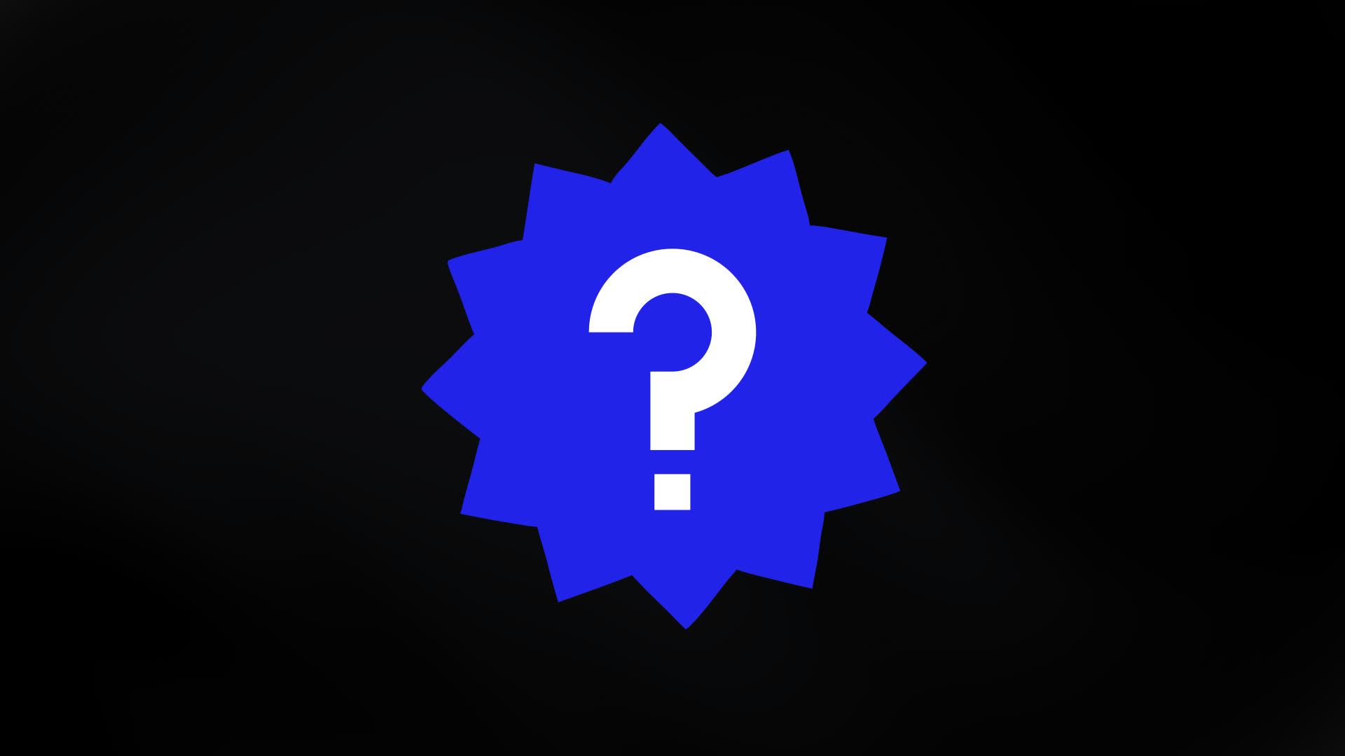 Animated Question Mark With Starburst Border Shape