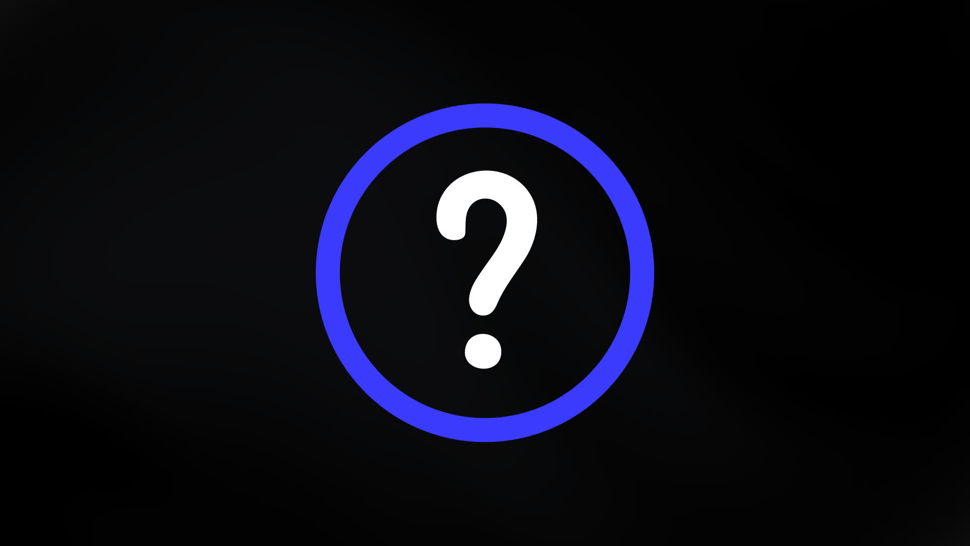 Animated Question Mark With Stroke Circle