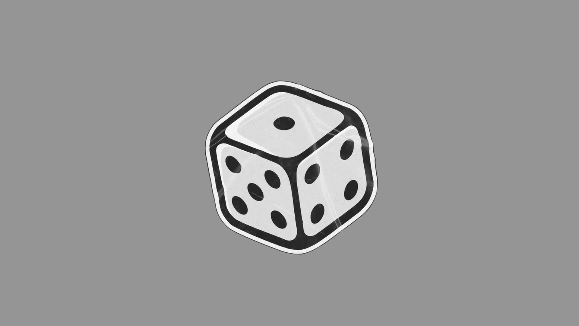 Animated Rolling Die On Transparent Background On Alpha