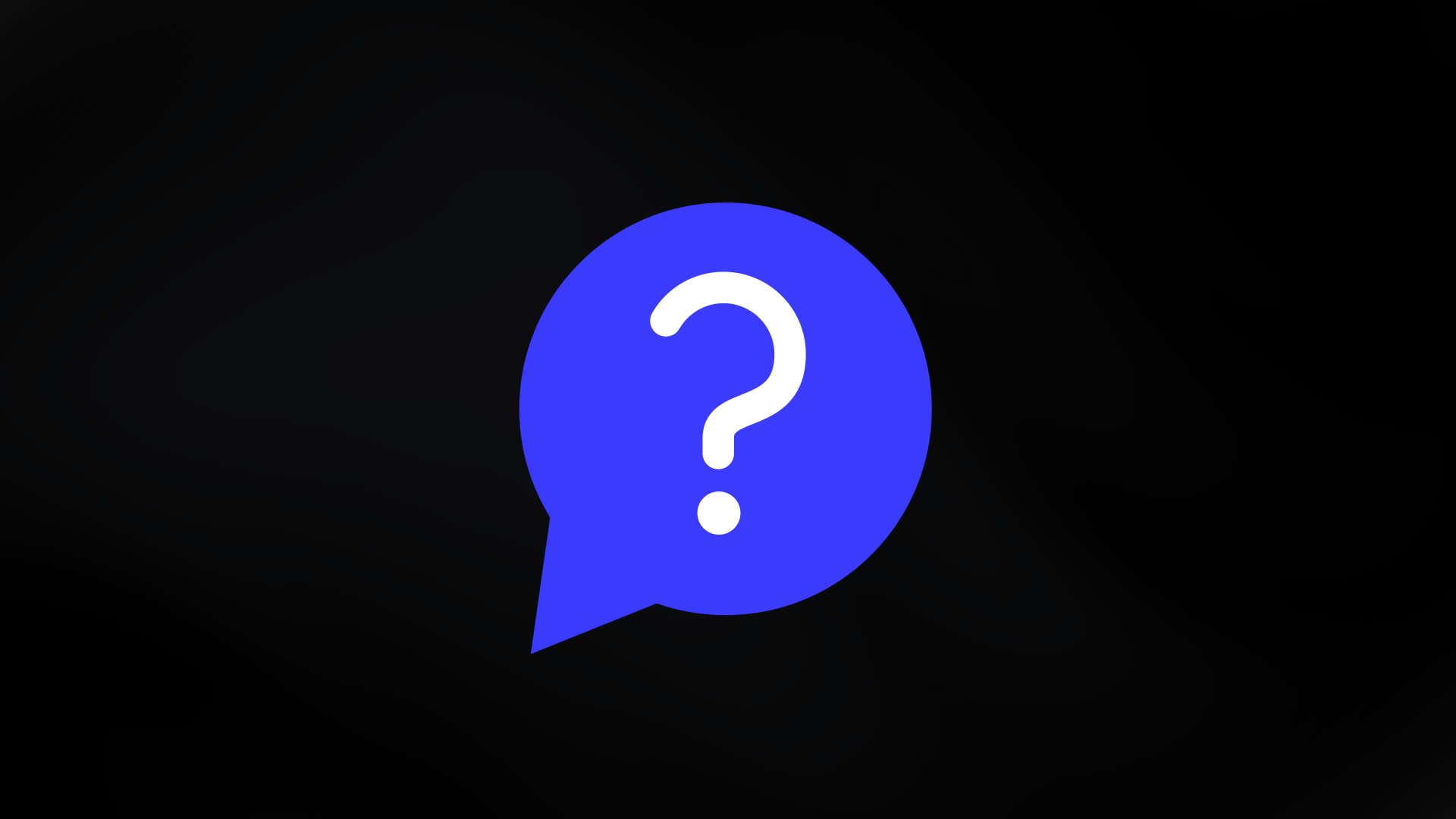Animated Round Speech Bubble Shape With Question Mark