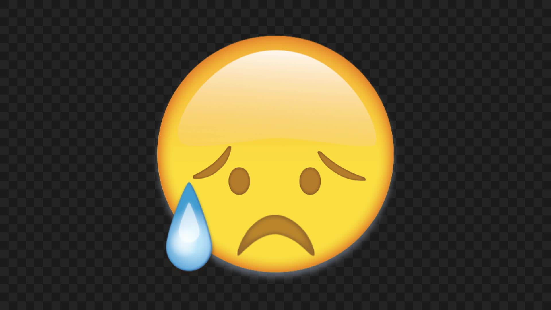Animated Sad but Relieved Emoji