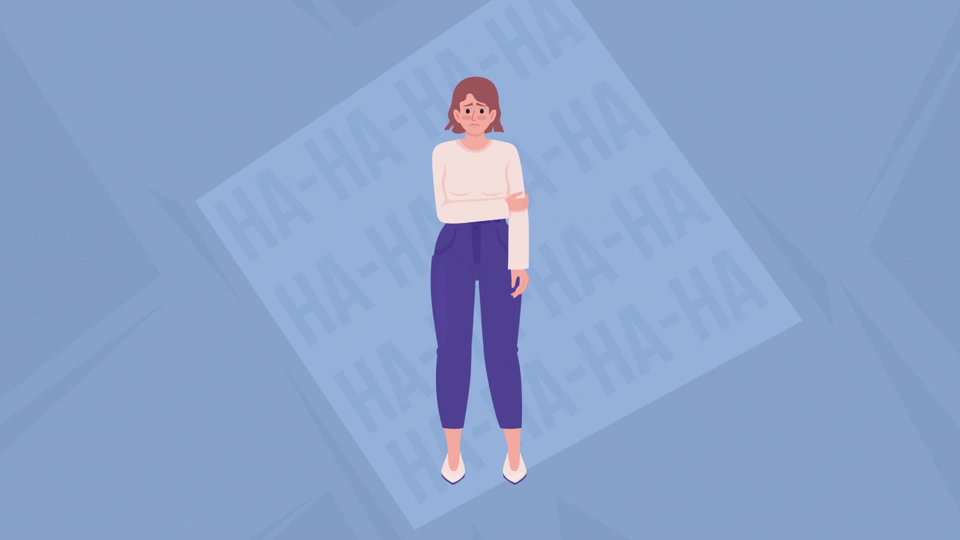 Animated Shaming Woman Illustration