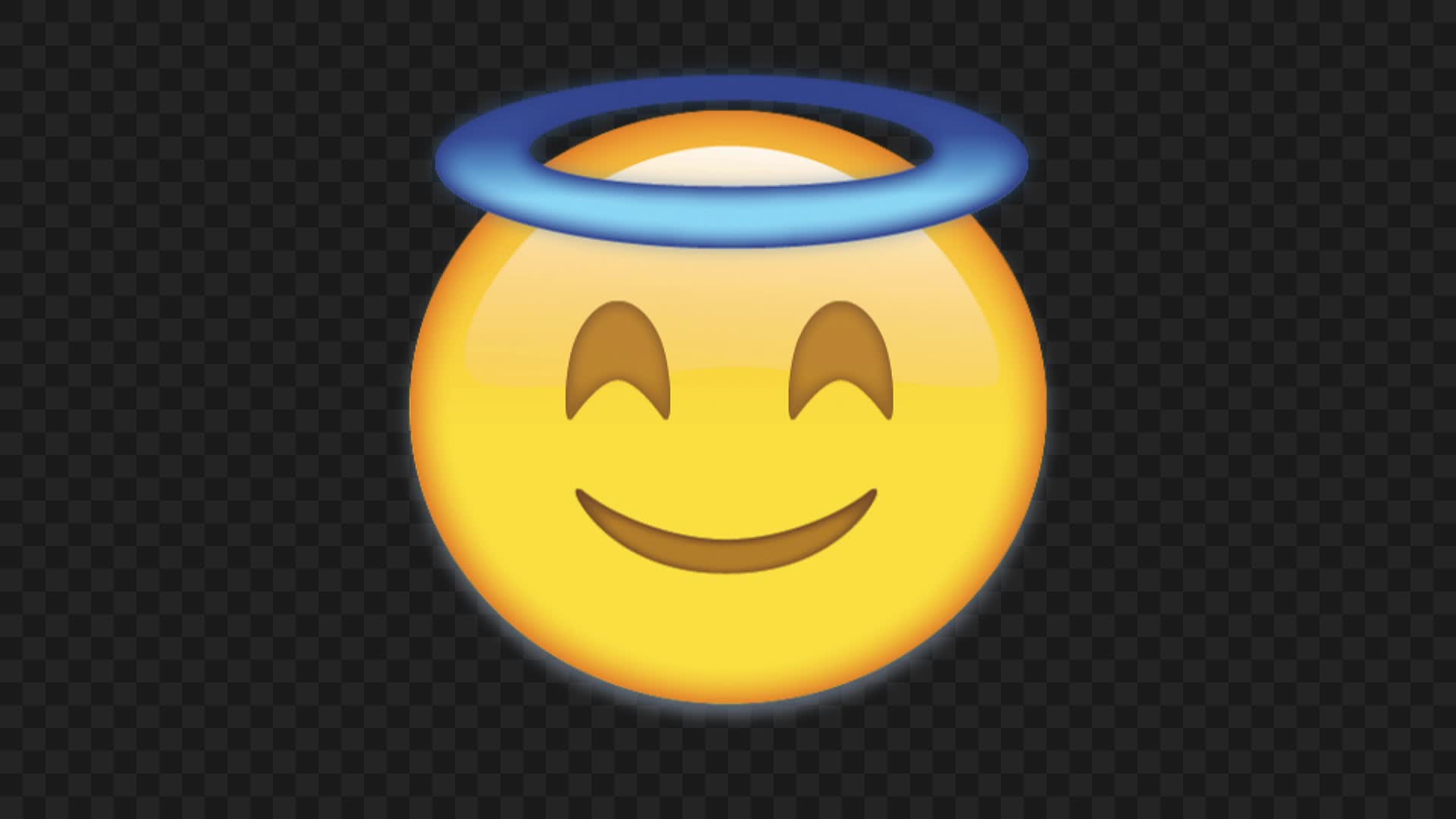Animated Smiling with Halo Angel Emoji