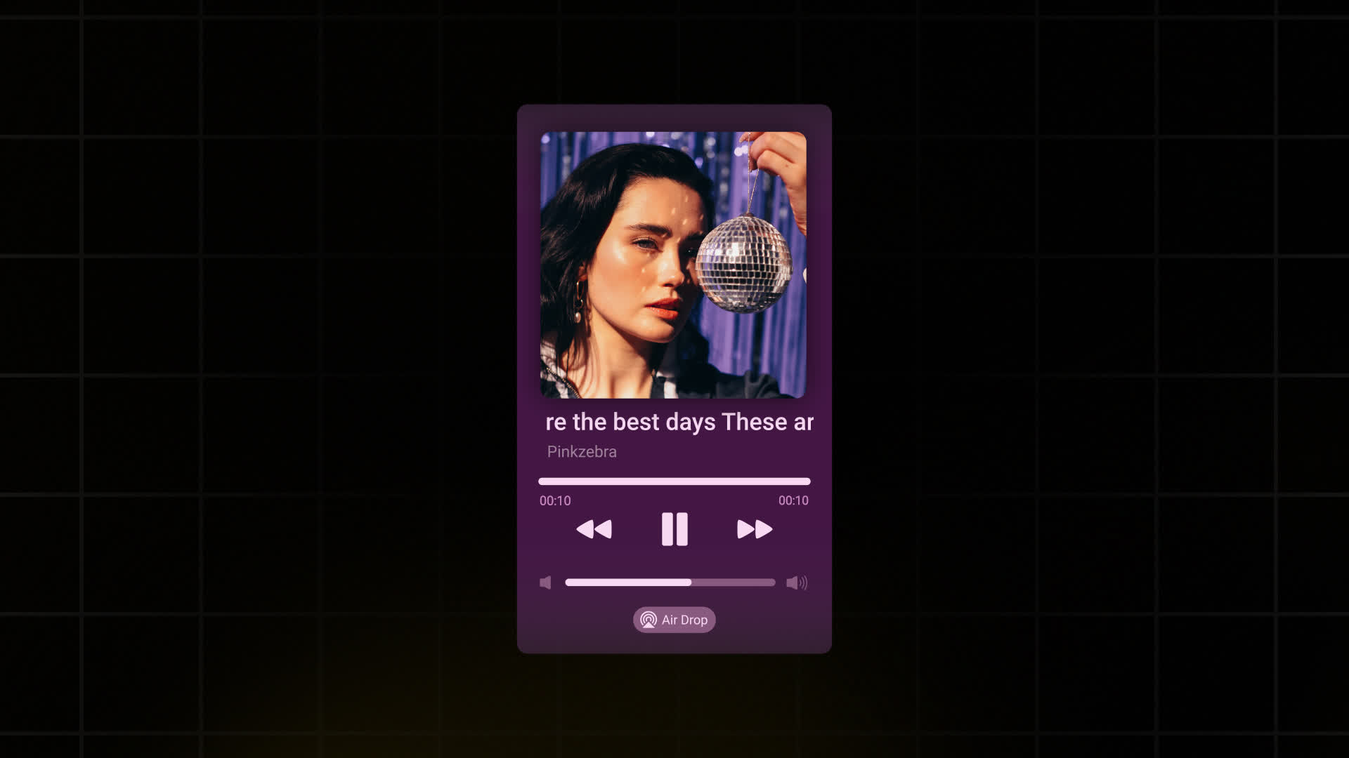 Animated Song Playback Interface