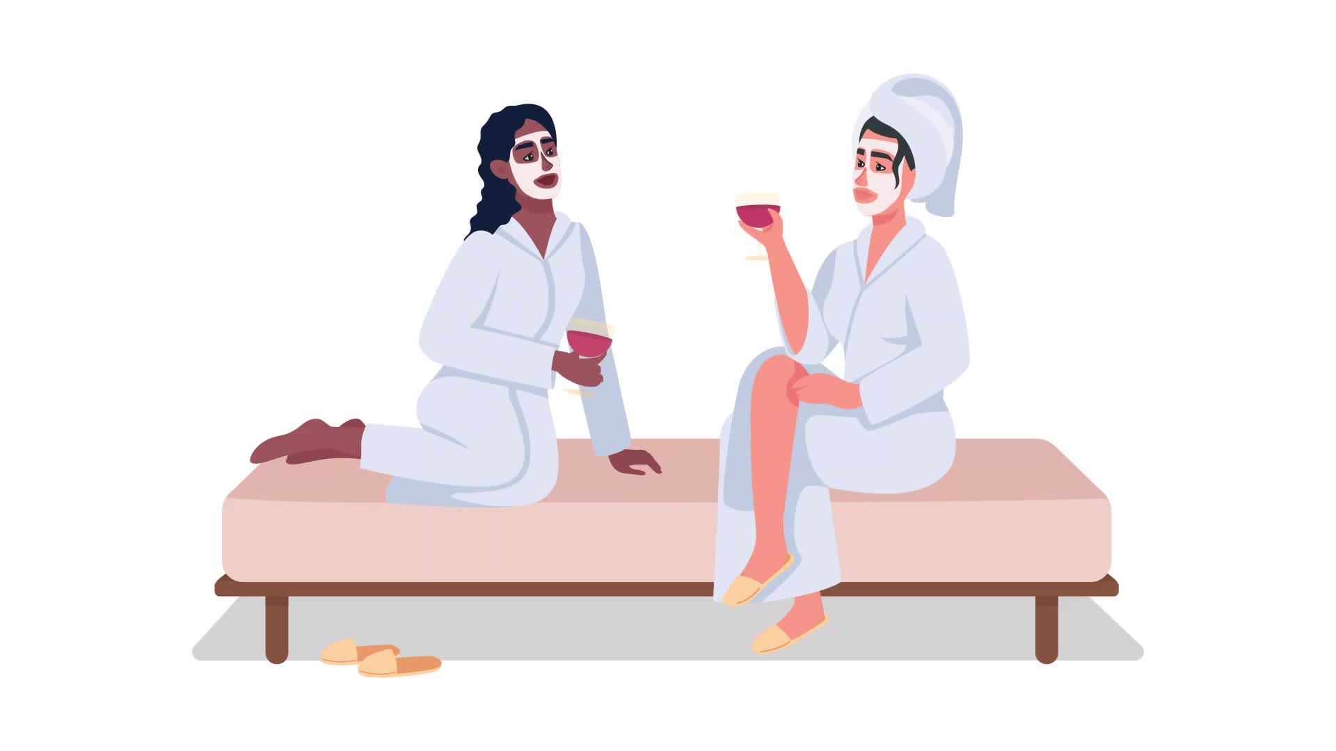 Animated Spa Day Characters
