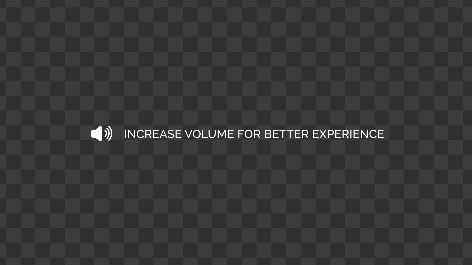 Animated Speaker Icon Audio Advisory With Volume Control Text