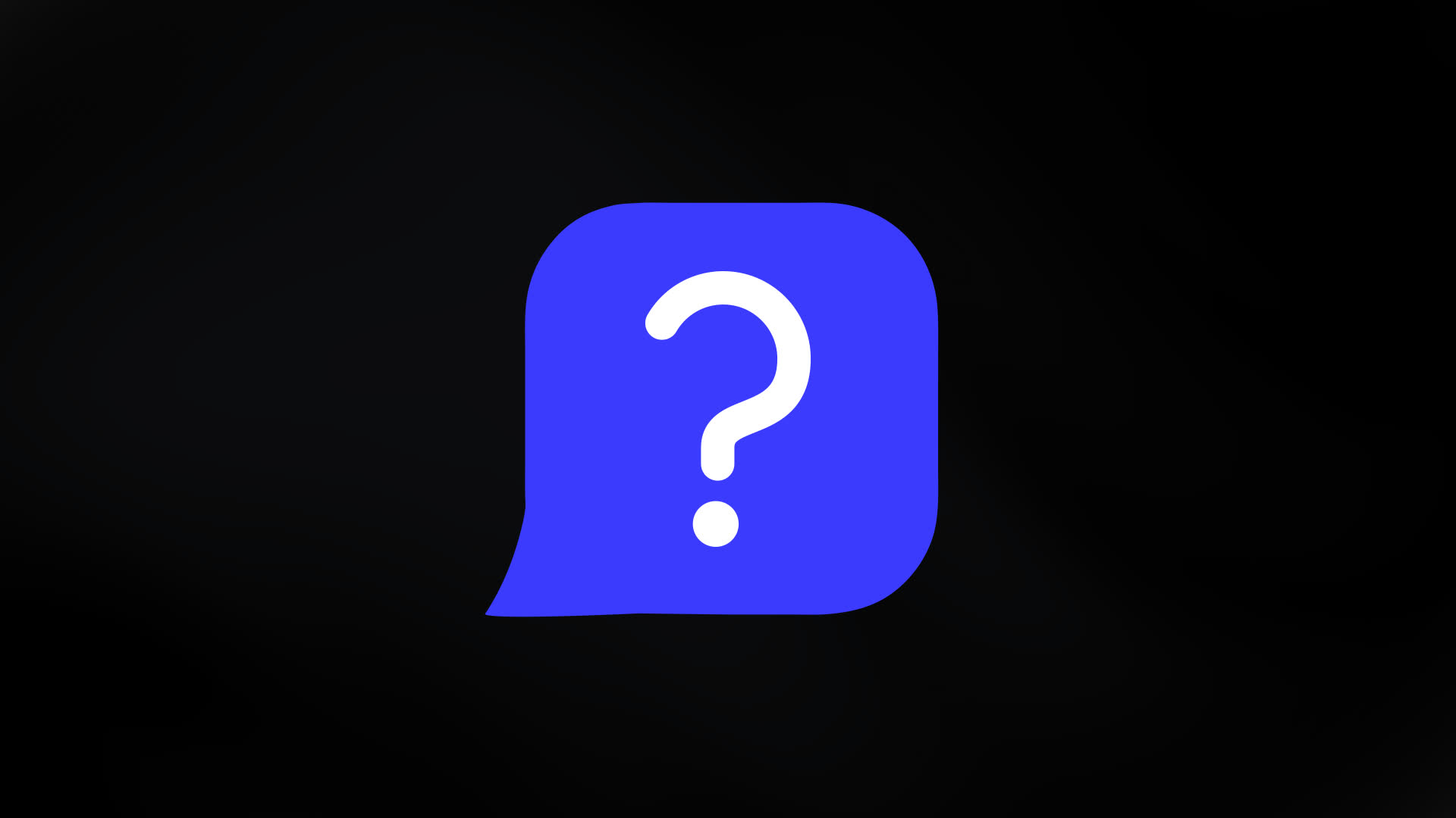 Animated Speech Bubble Shape With Question Mark