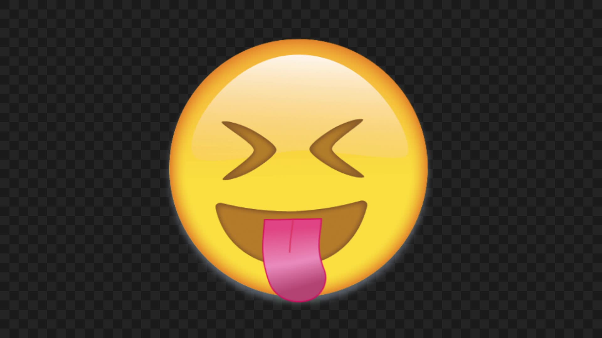 Animated Squinting Eyes Tongue Face Emoji