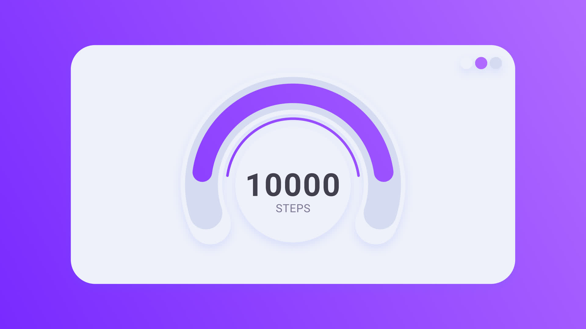 Animated Steps Fitness Tracker Gauge