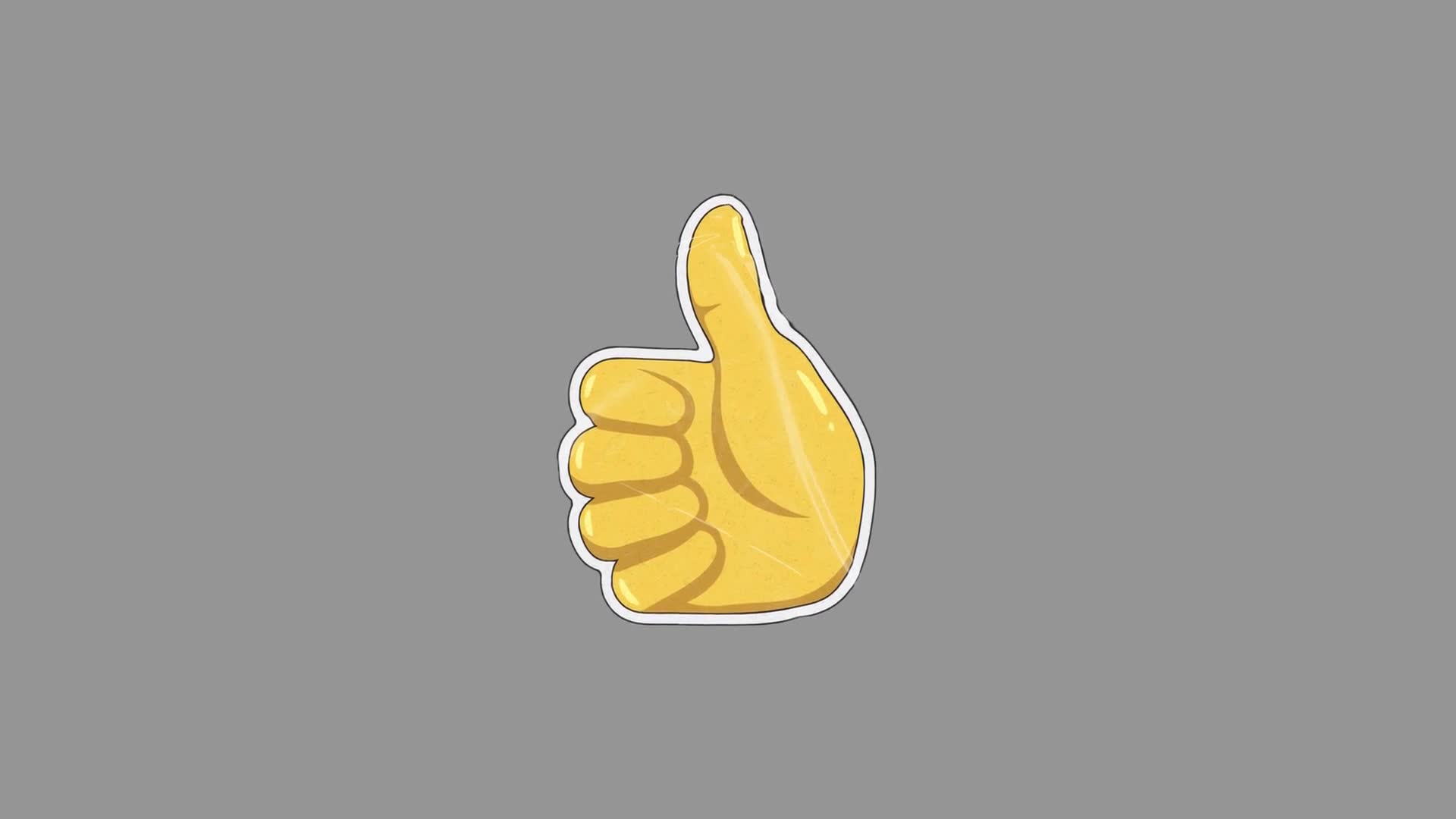 Animated Thumbs Up Emoji On Transparent Background On Alpha