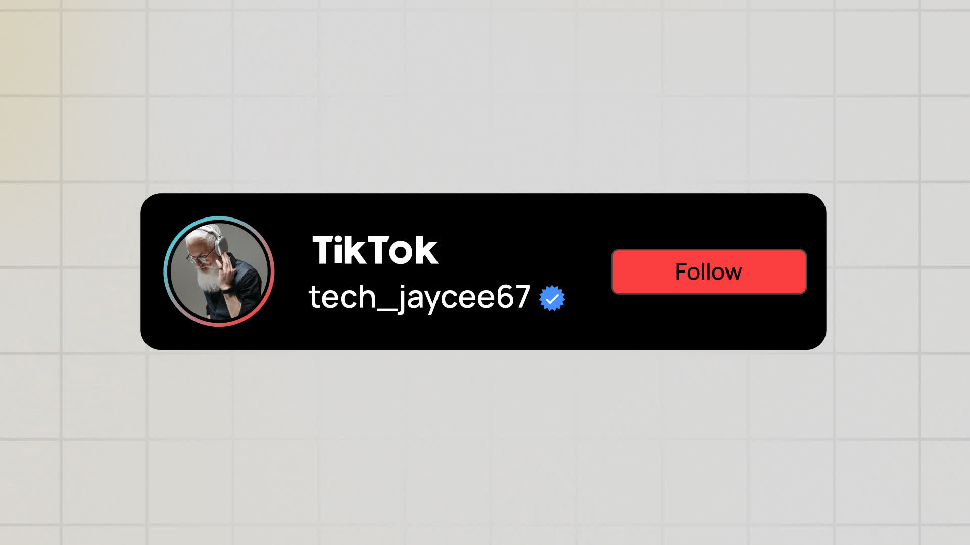 Animated TikTok Profile Follow Bar