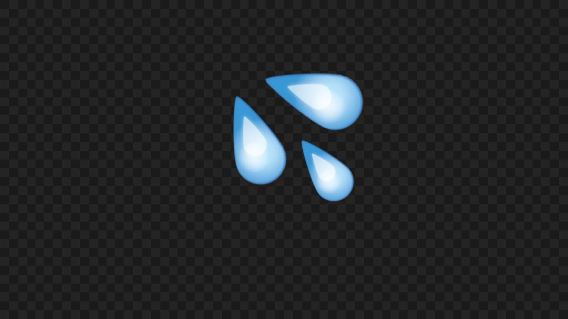 Animated Water Droplets Emoji