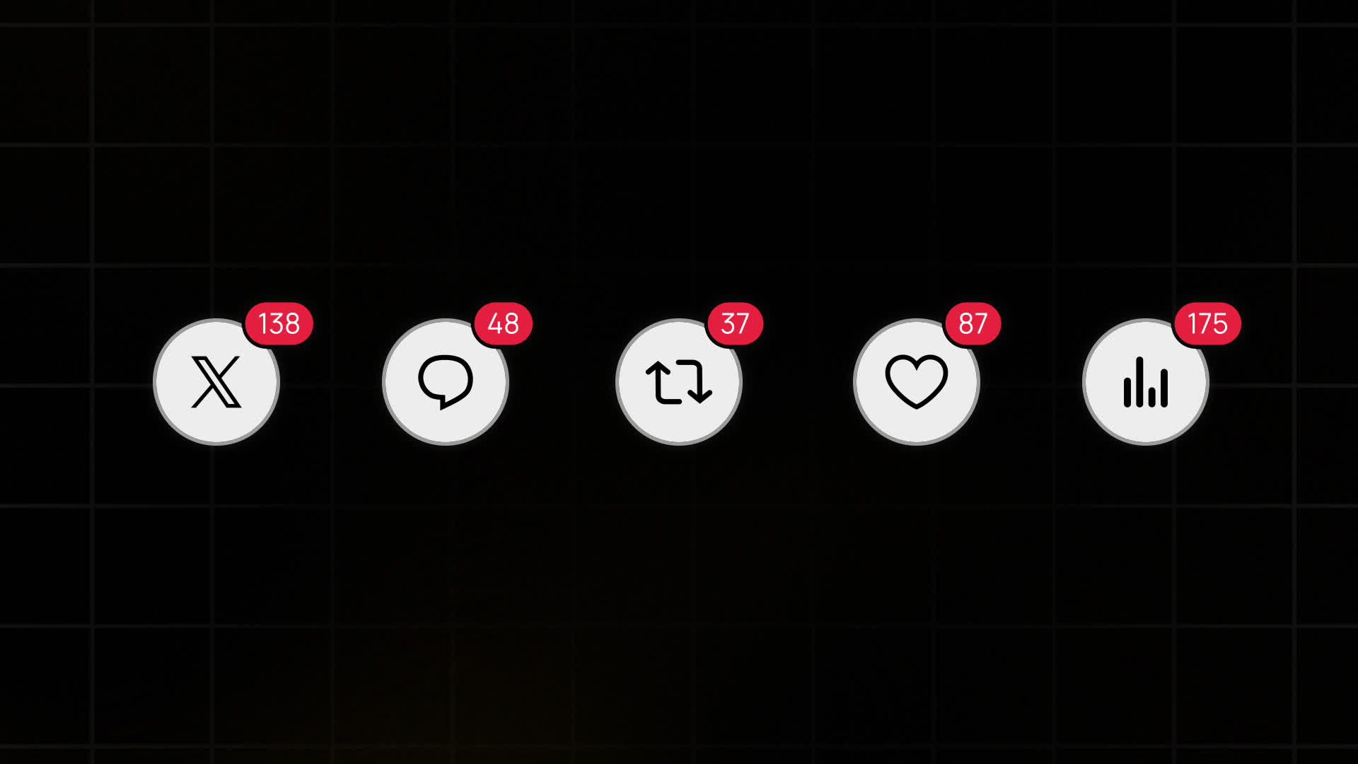 Animated X Circular Like Counter