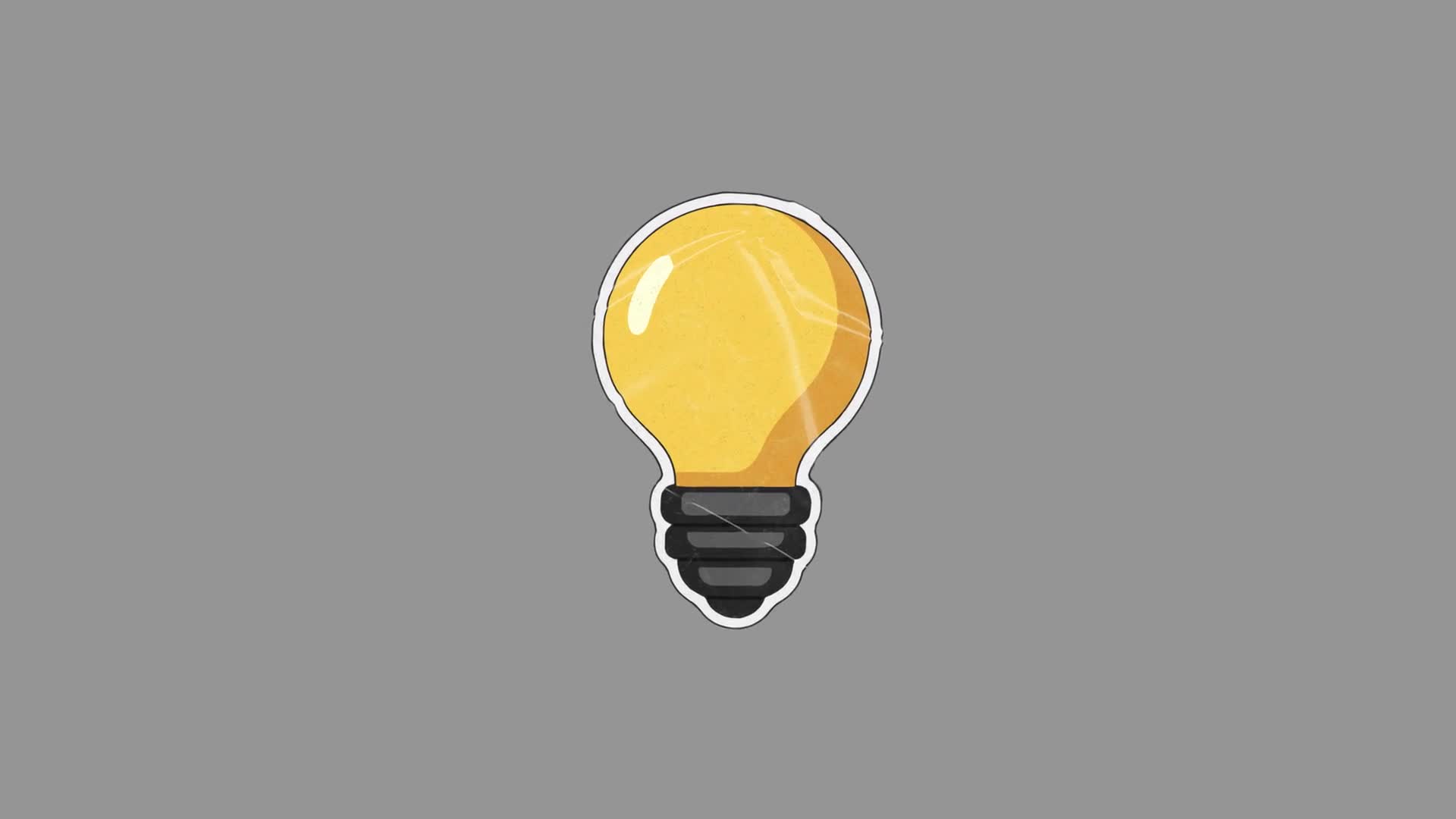 Animated Yellow Light Bulb Rotating On Transparent Background On Alpha