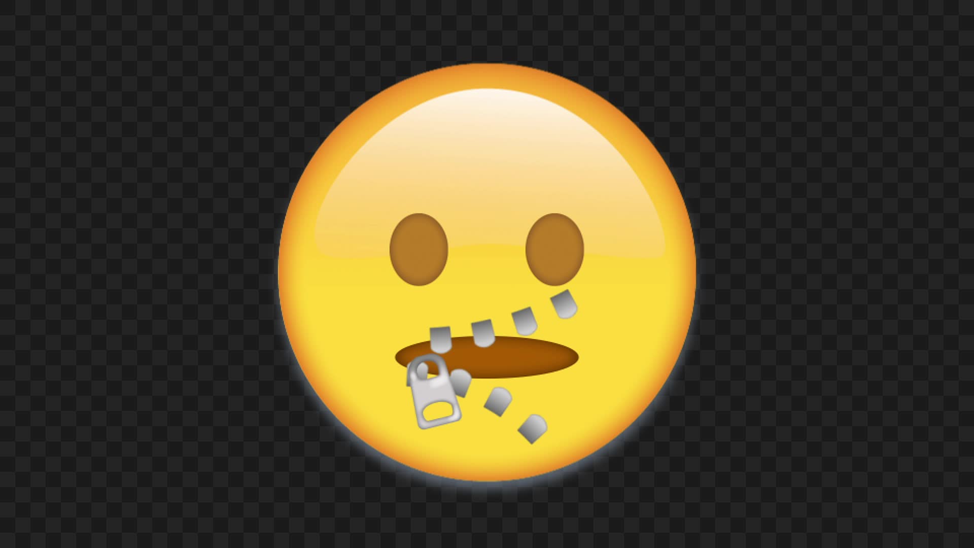 Animated Zipper Mouth Face Emoji