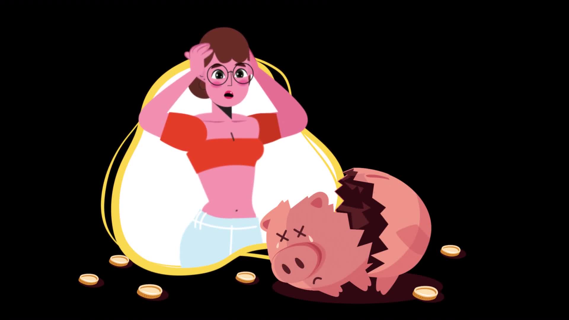 Anxious Girl Losing Her Investment On Alpha