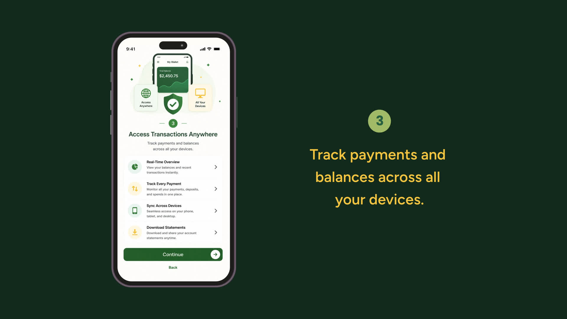 App Onboarding Guide Circle Step Tracker