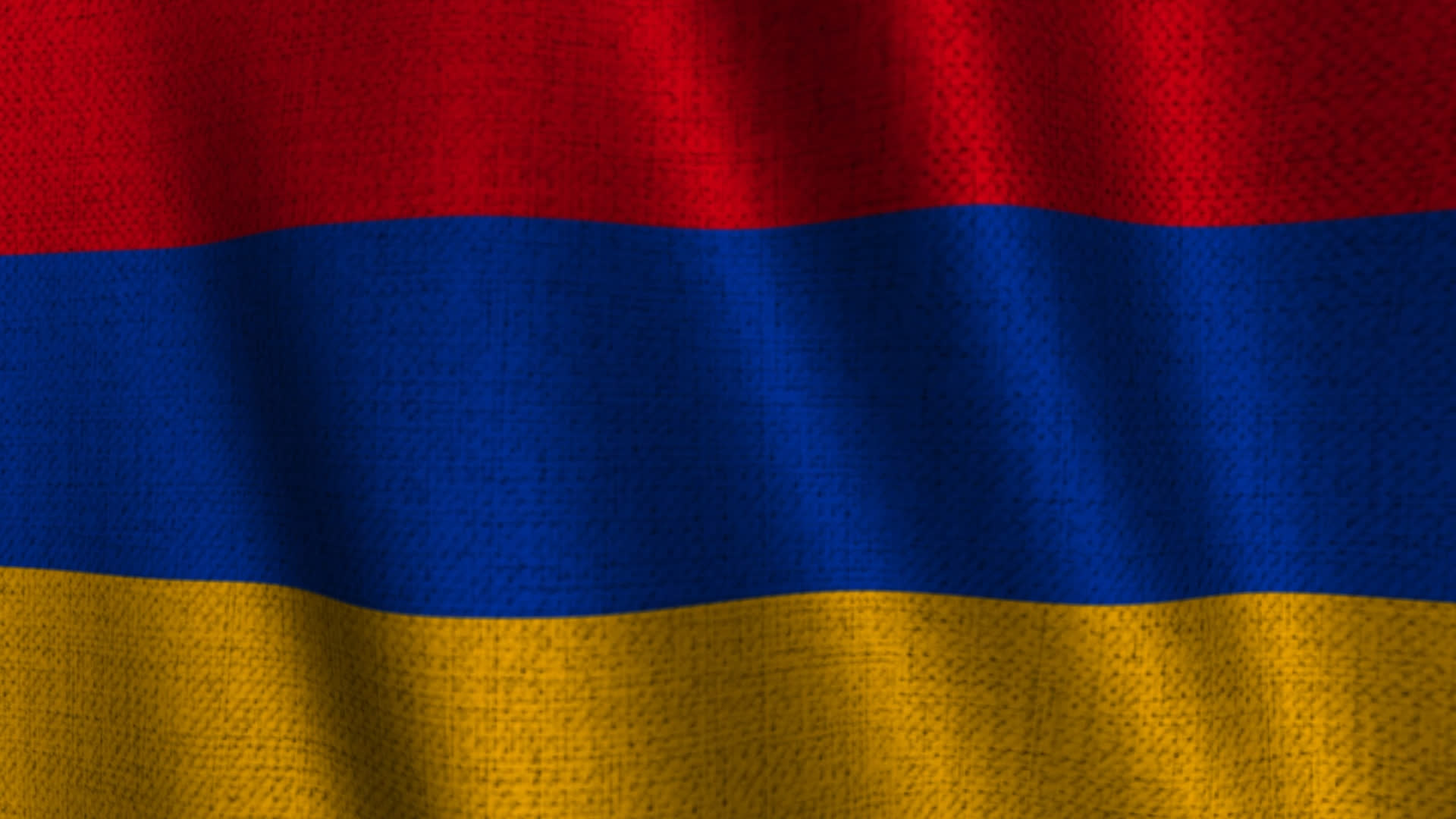 Armenia Fabric Tricolor Flag Waving