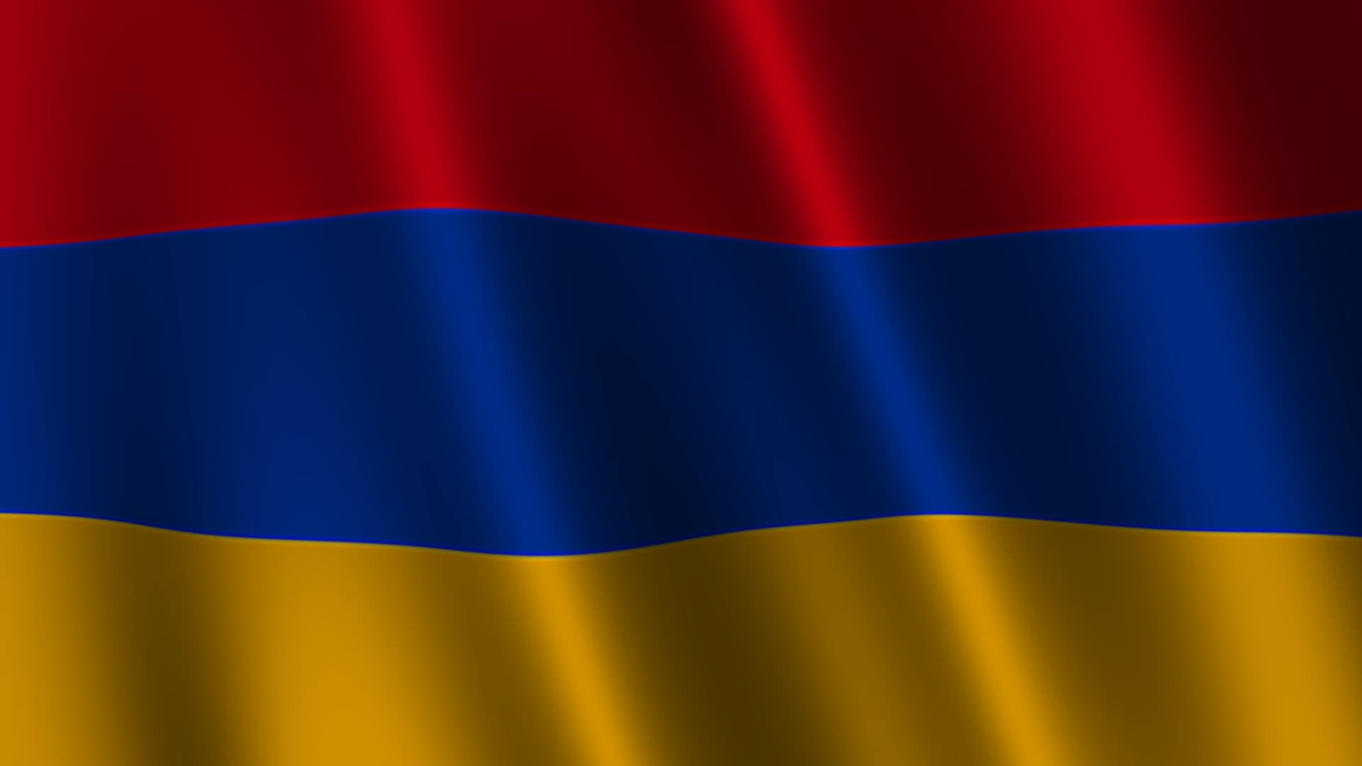Armenia Tricolor Flag Waving