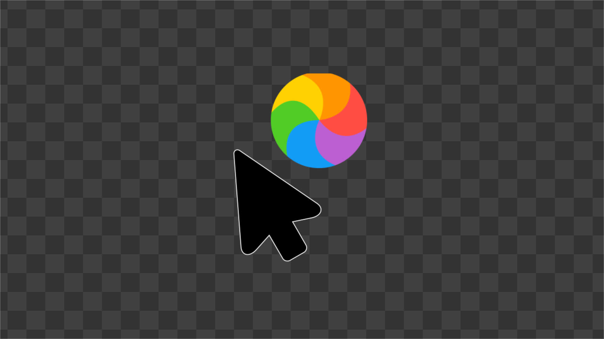 Arrow Cursor With Spinning Wheel