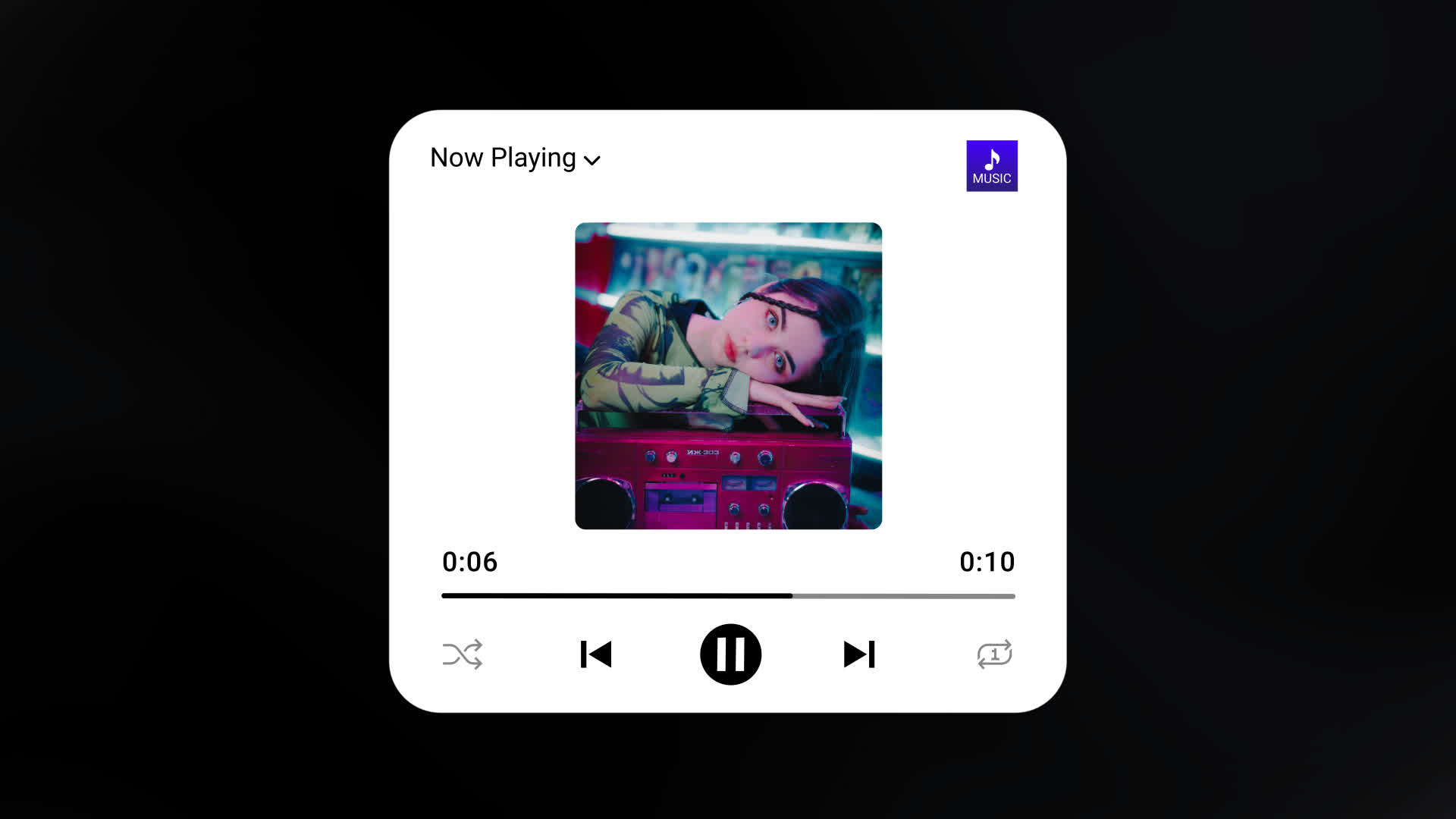 Audio Playback Card With Timeline