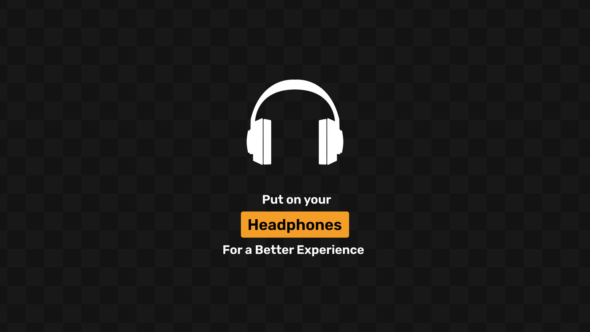 Audio Playback Headphone Instruction Screen