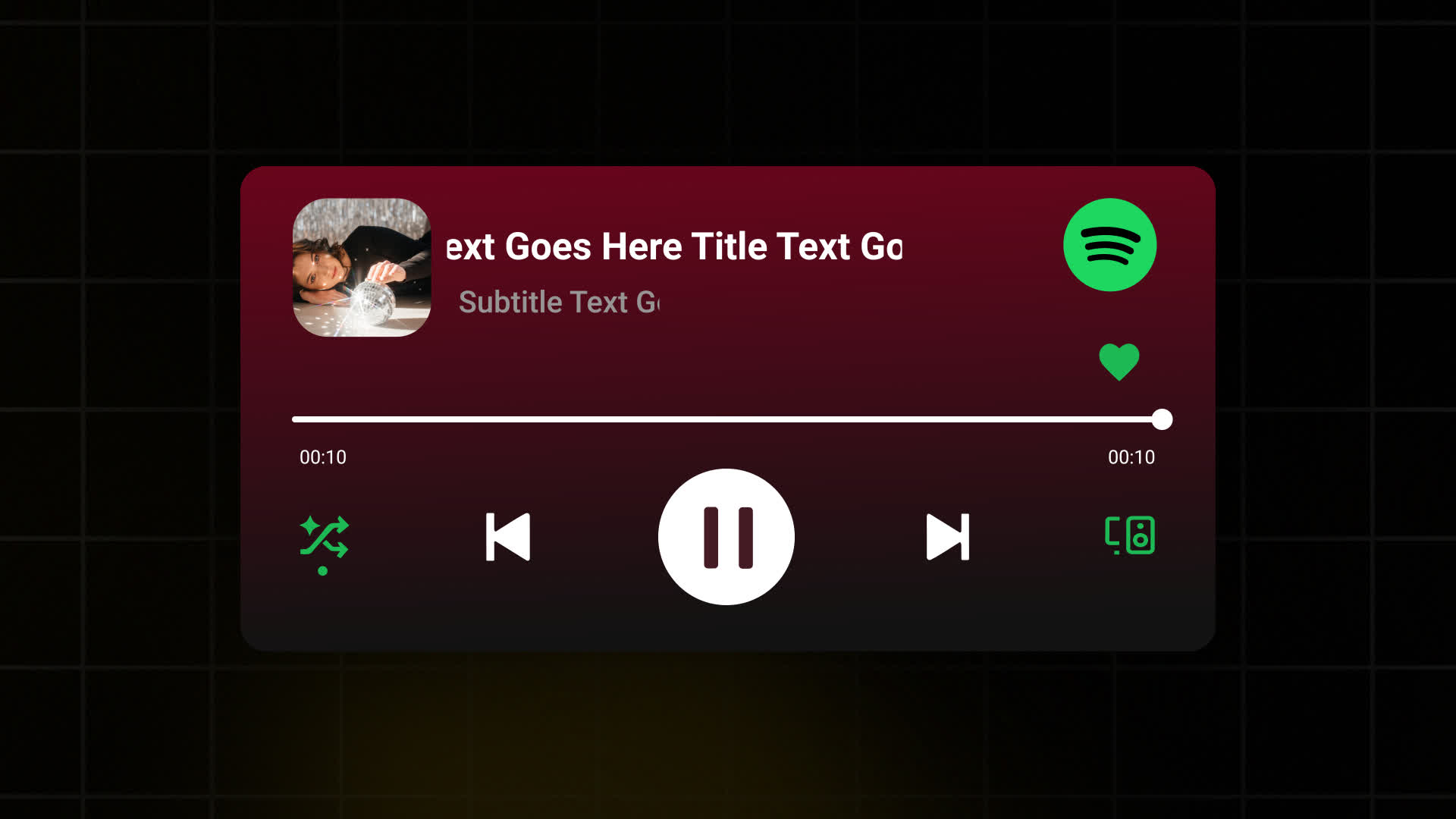 Audio Player Widget Animation