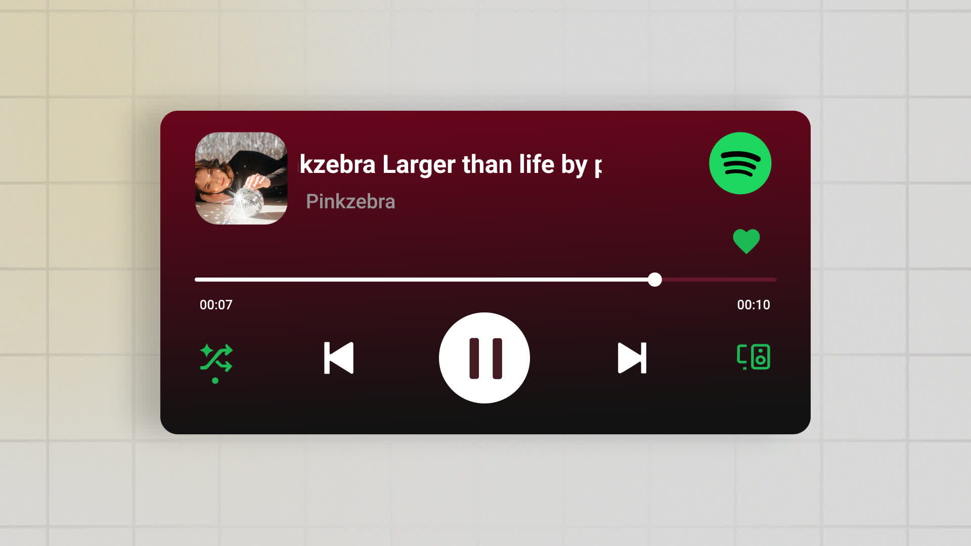 Audio Player Widget Animation