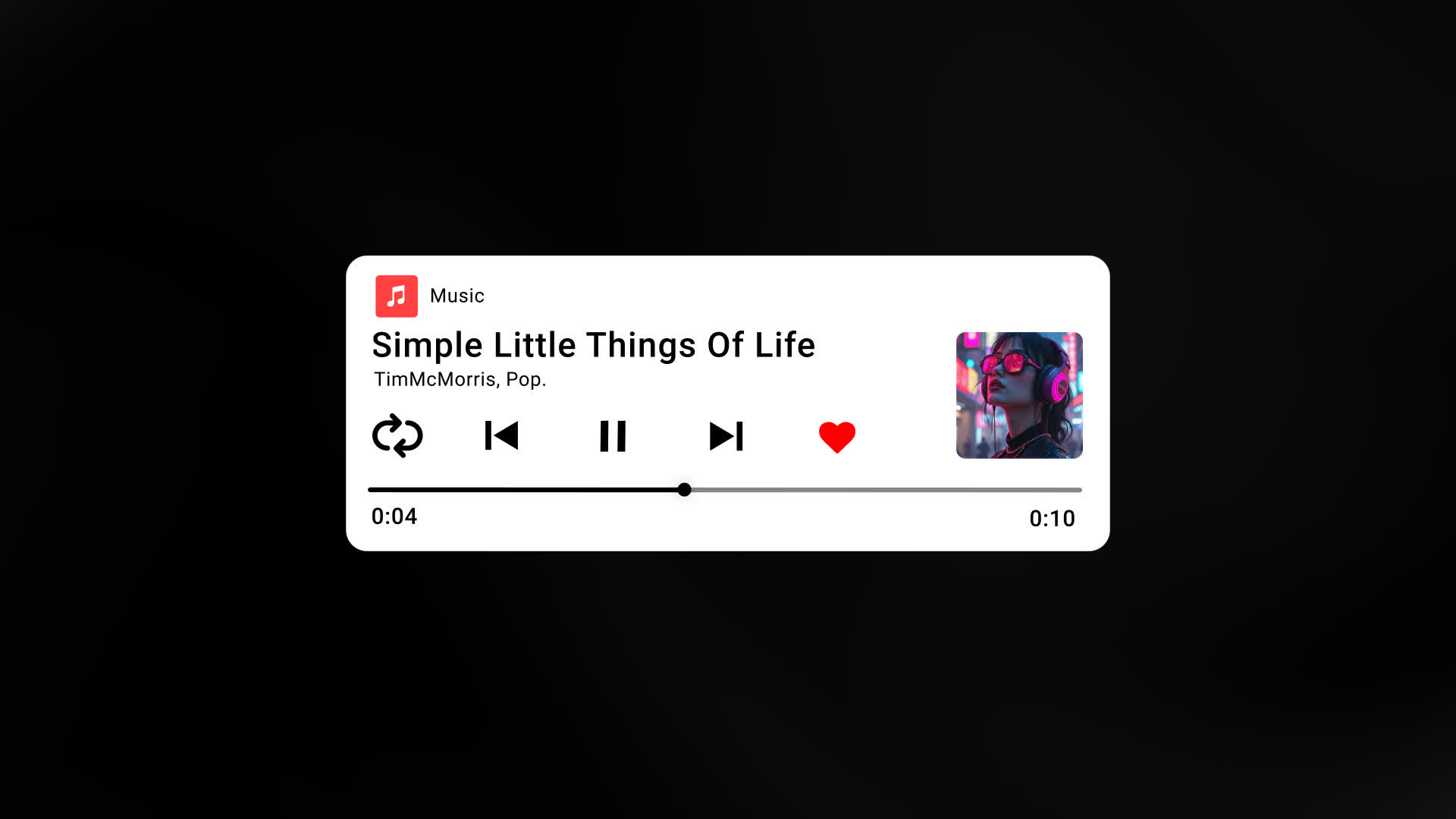 Audio Track Player Playback Timeline