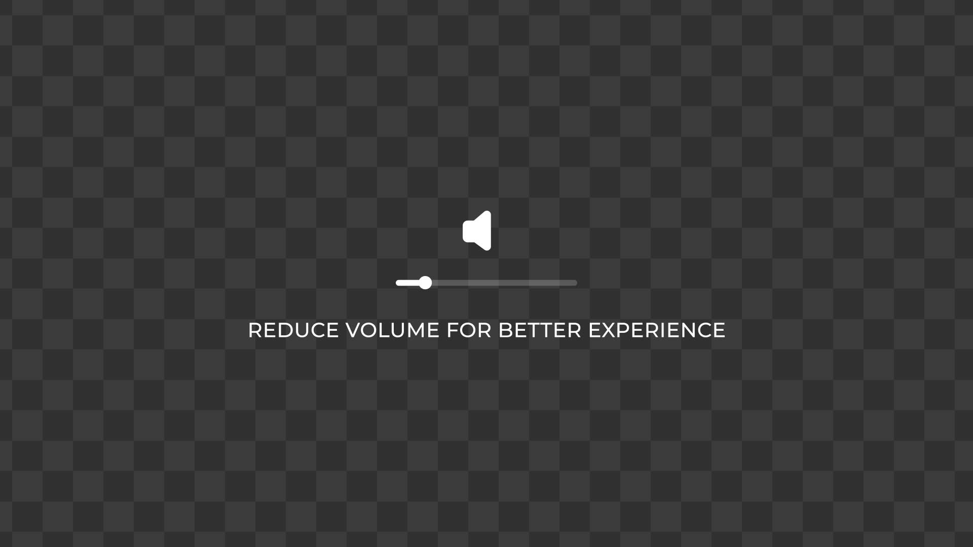 Audio Volume Slider With User Instruction Text Animation