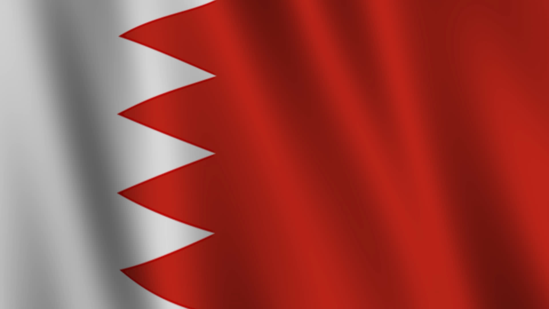 Bahrain National Flag Waving Background