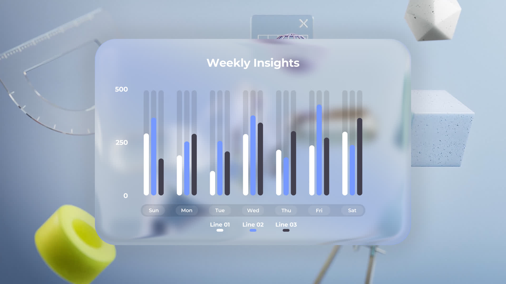 Bar Chart Liquid Glass