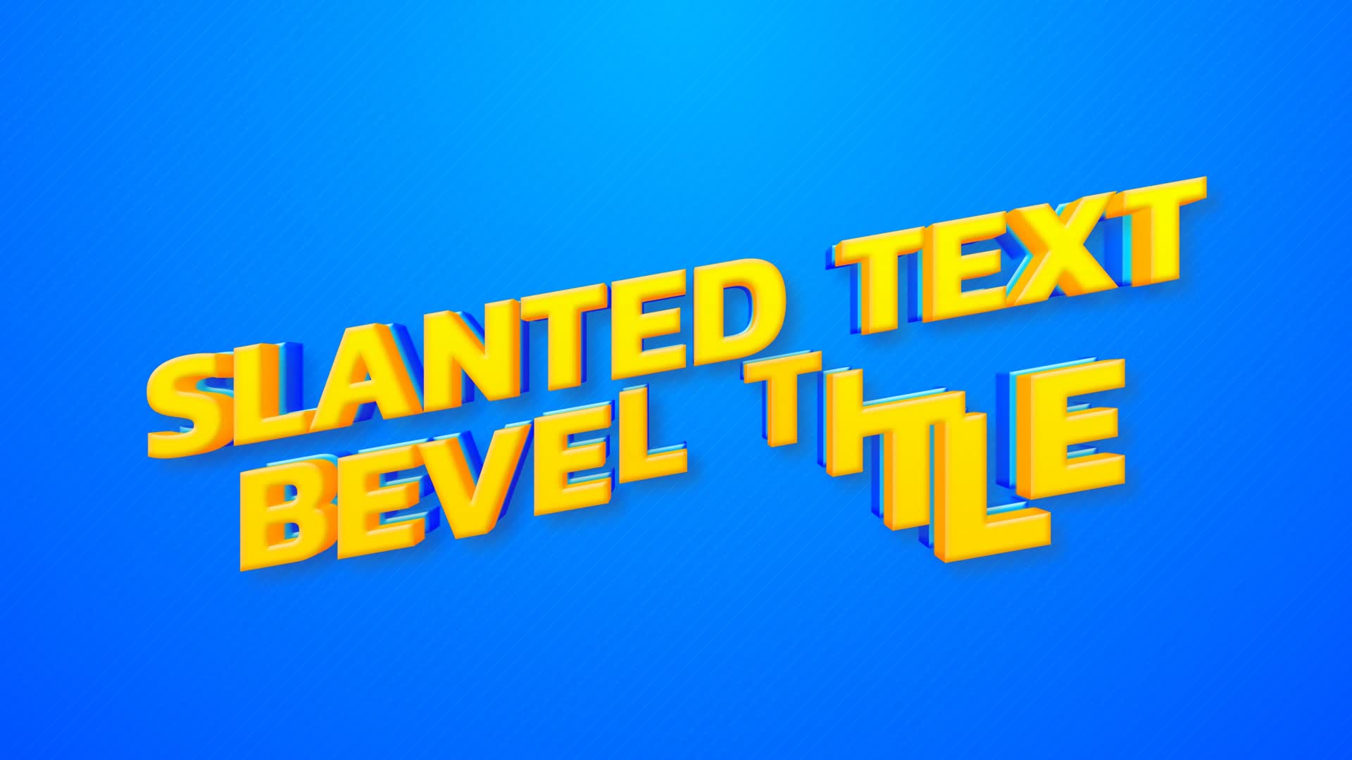 Bevel Slanted Text Cartoon
