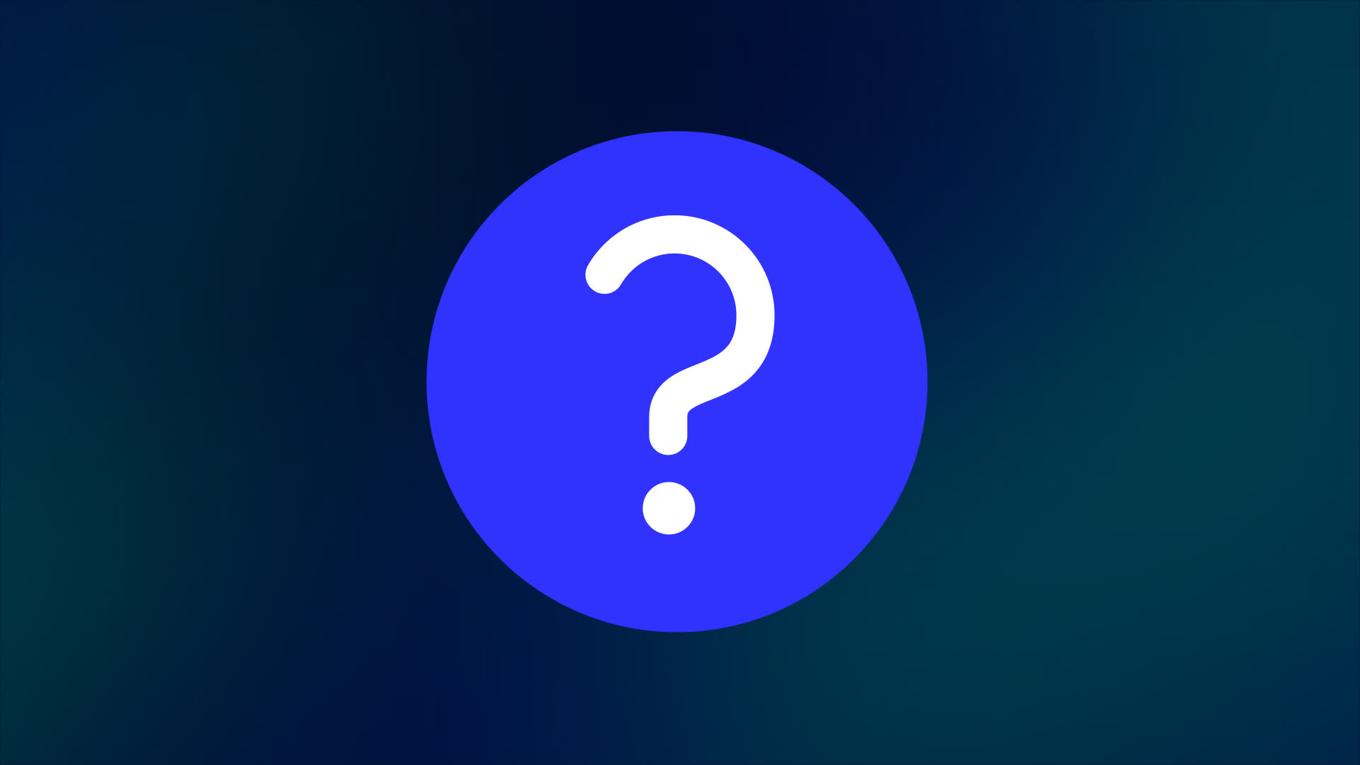 Beveled Blue Circle Inquiry Symbol