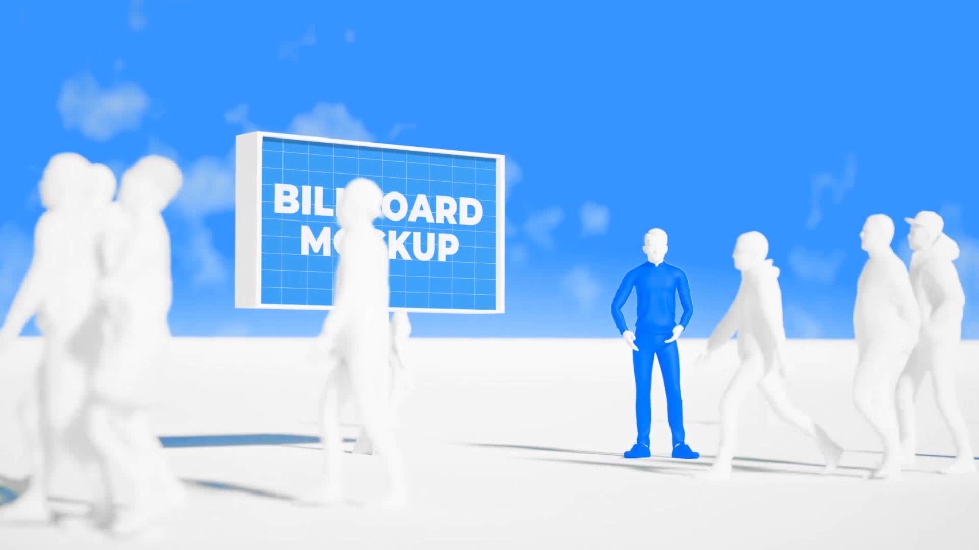 Billboard With People Mockup Opener