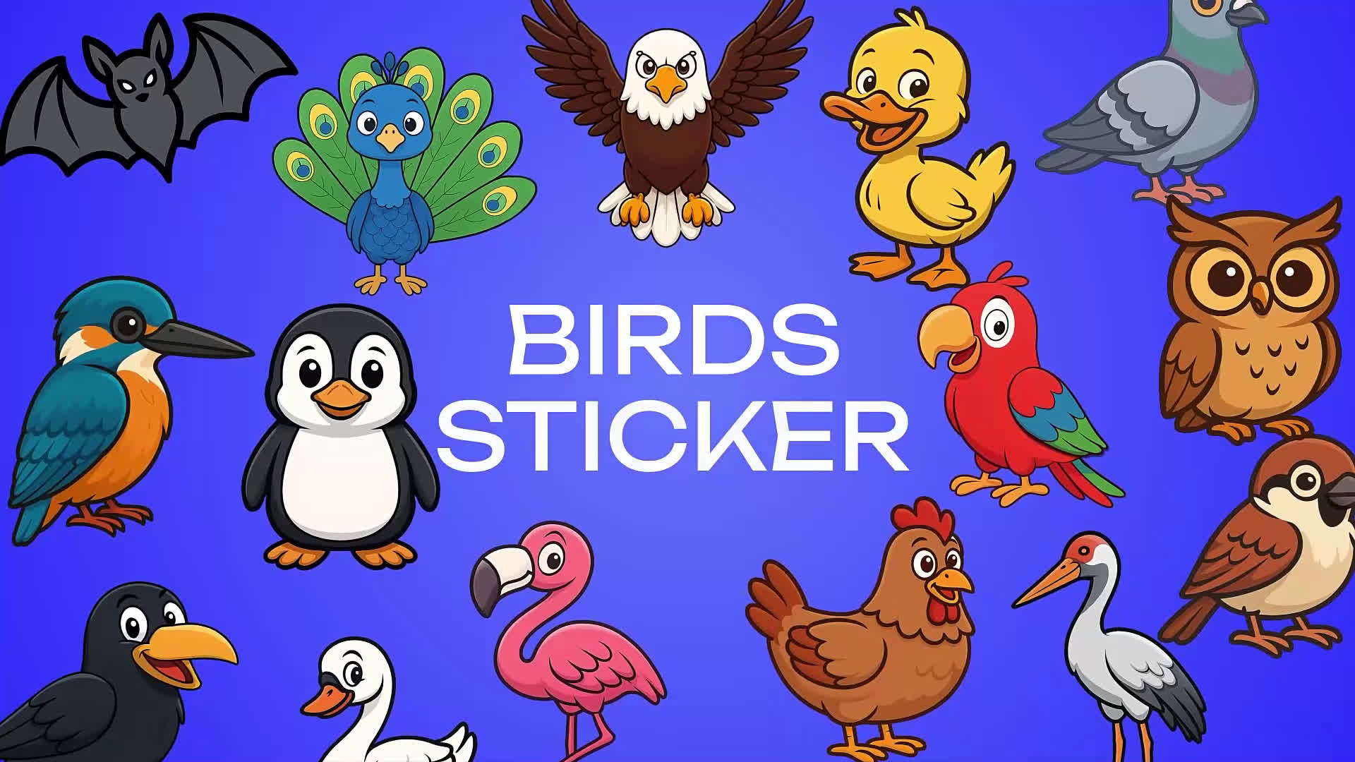 Birds Stickers Drag and Drop