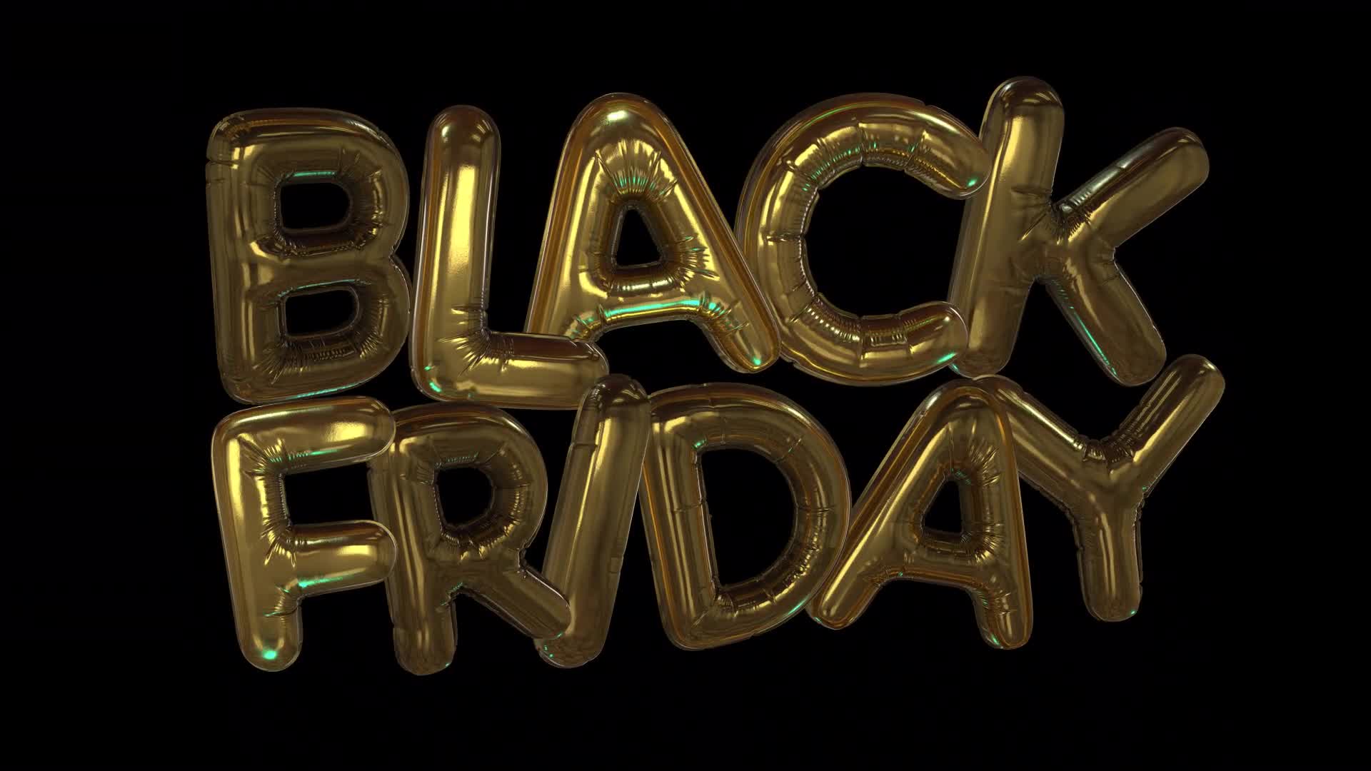 Black Friday 3D Balloon Caption