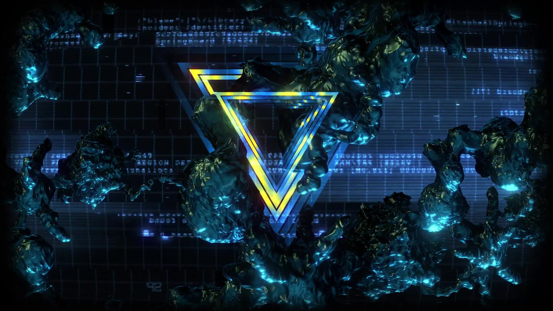 Black Goo Biology Glitch Screen