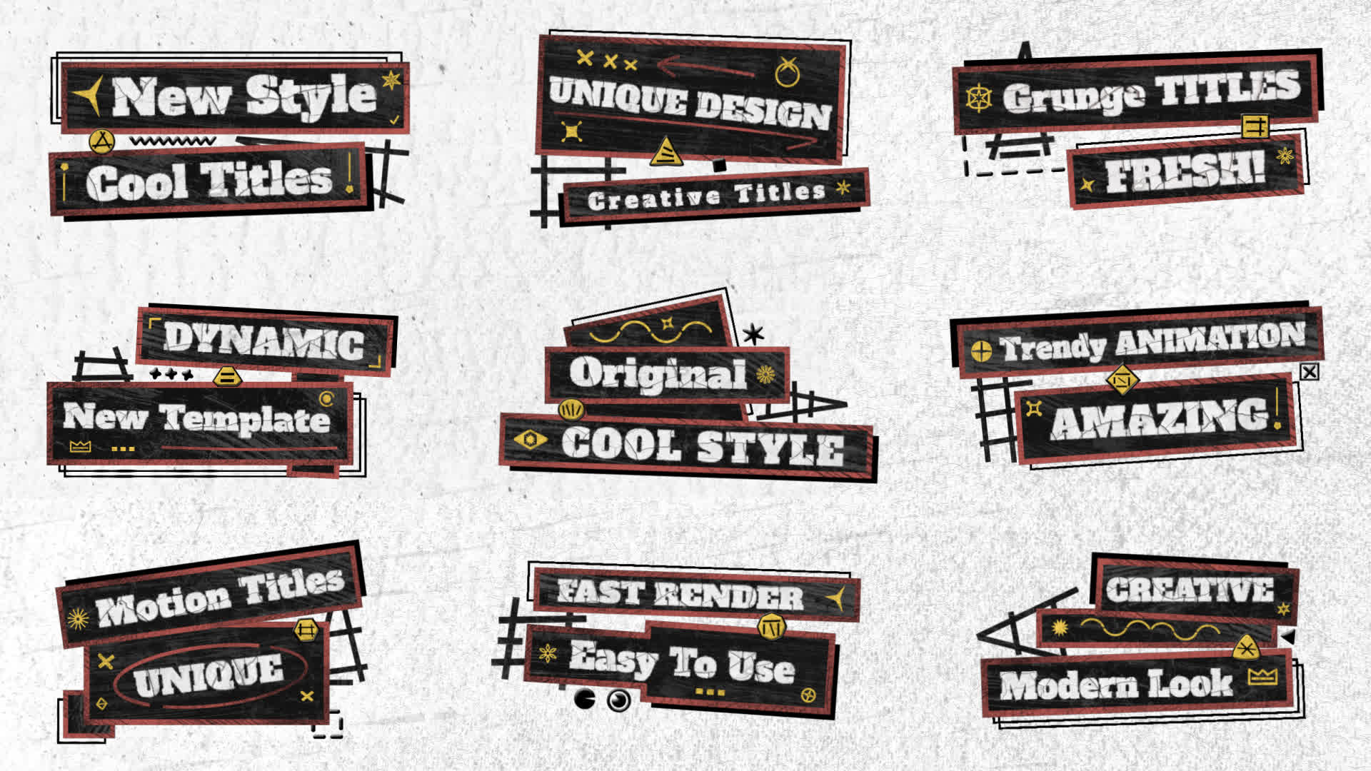 Black Grunge Titles