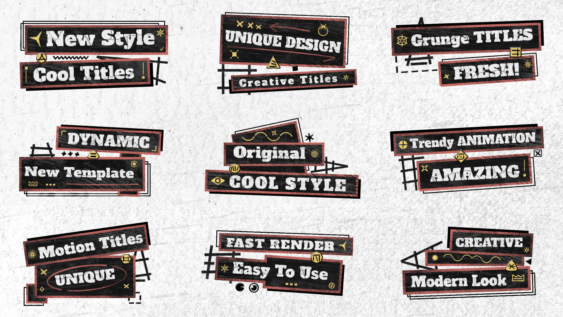 Black Grunge Titles