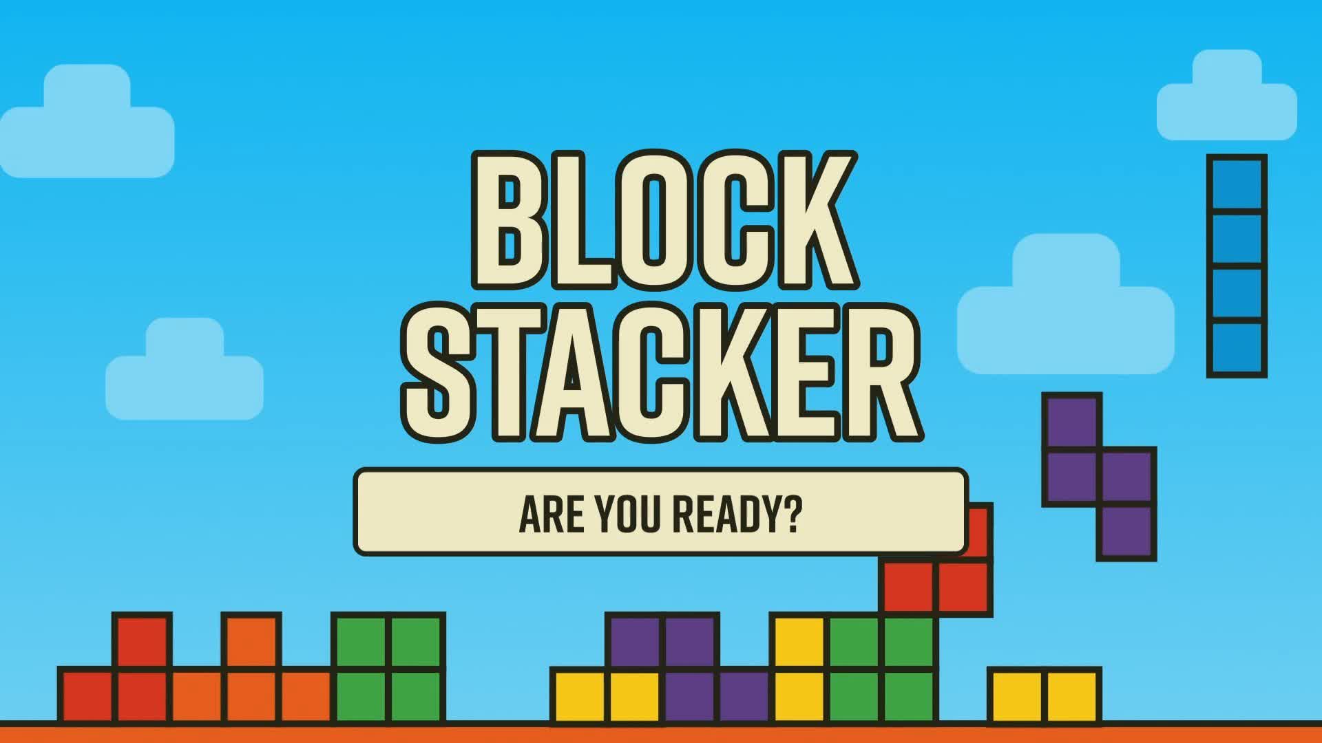 Block Puzzle Game Retro Title Intro