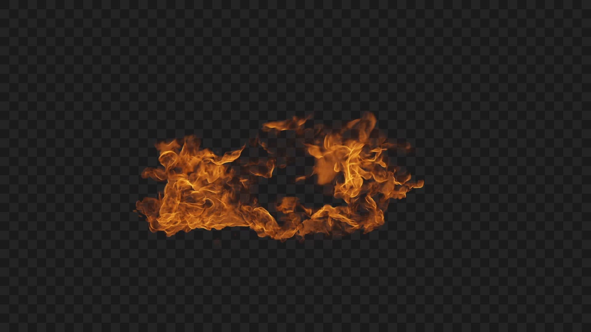 Blockbuster Ceiling Fire VFX Element on Alpha