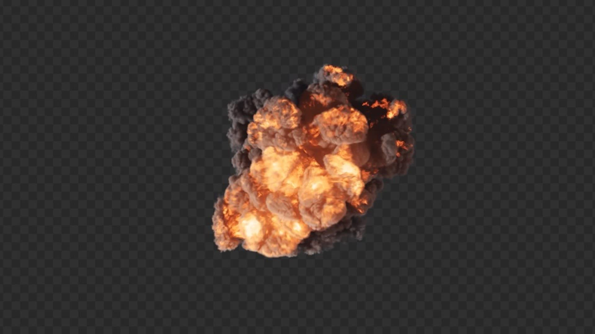 Blockbuster Fire Explosion Side View on Alpha