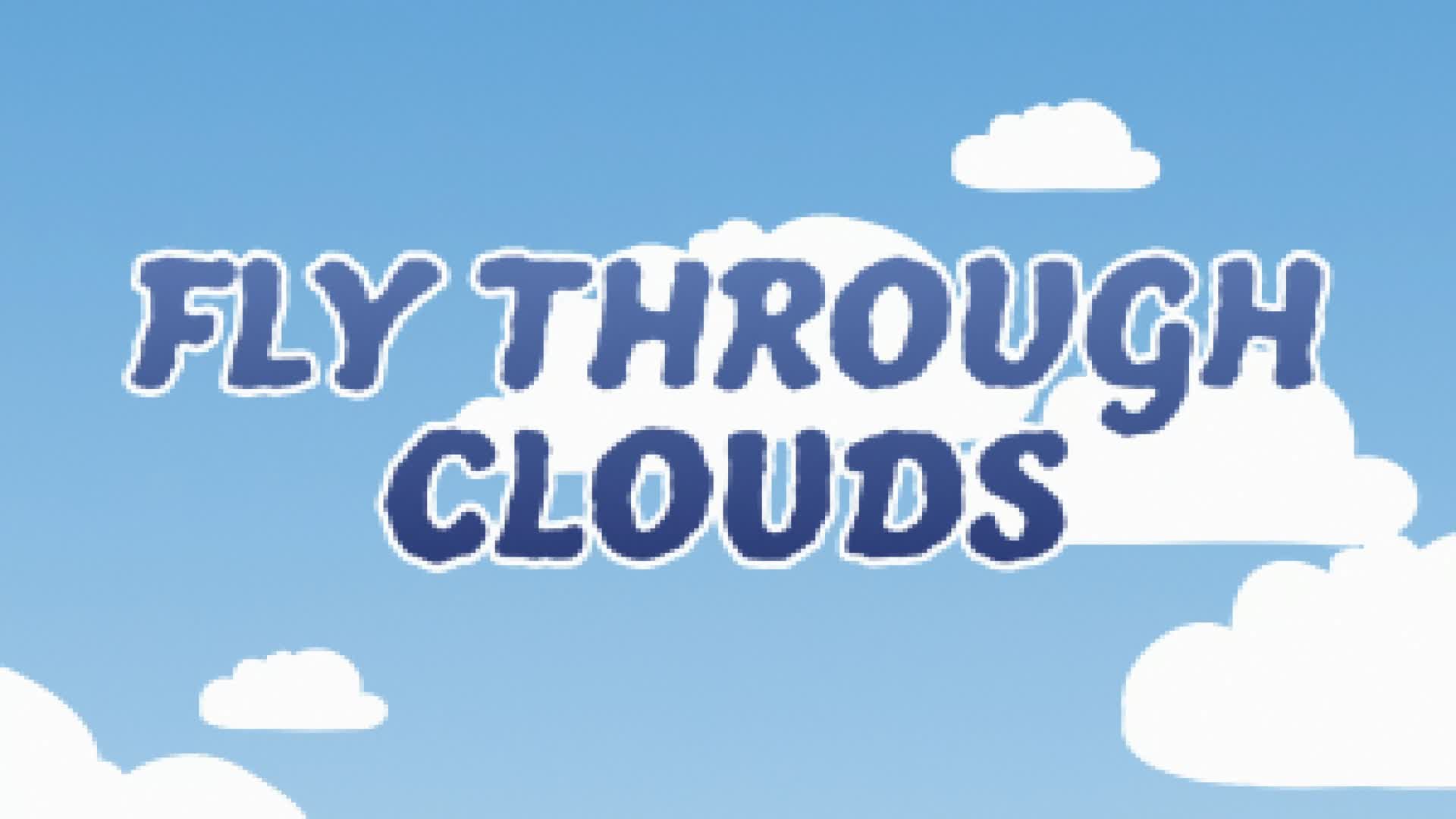 Blocky Cartoon Clouds Fly