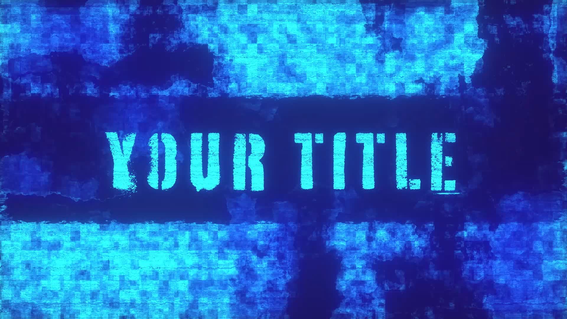 Blocky Grunge Glitch Title