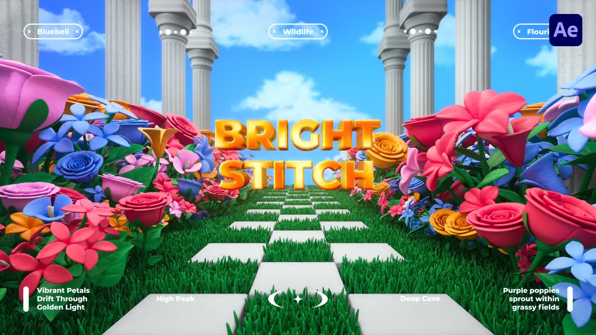 Blooming Floral 3D Titles