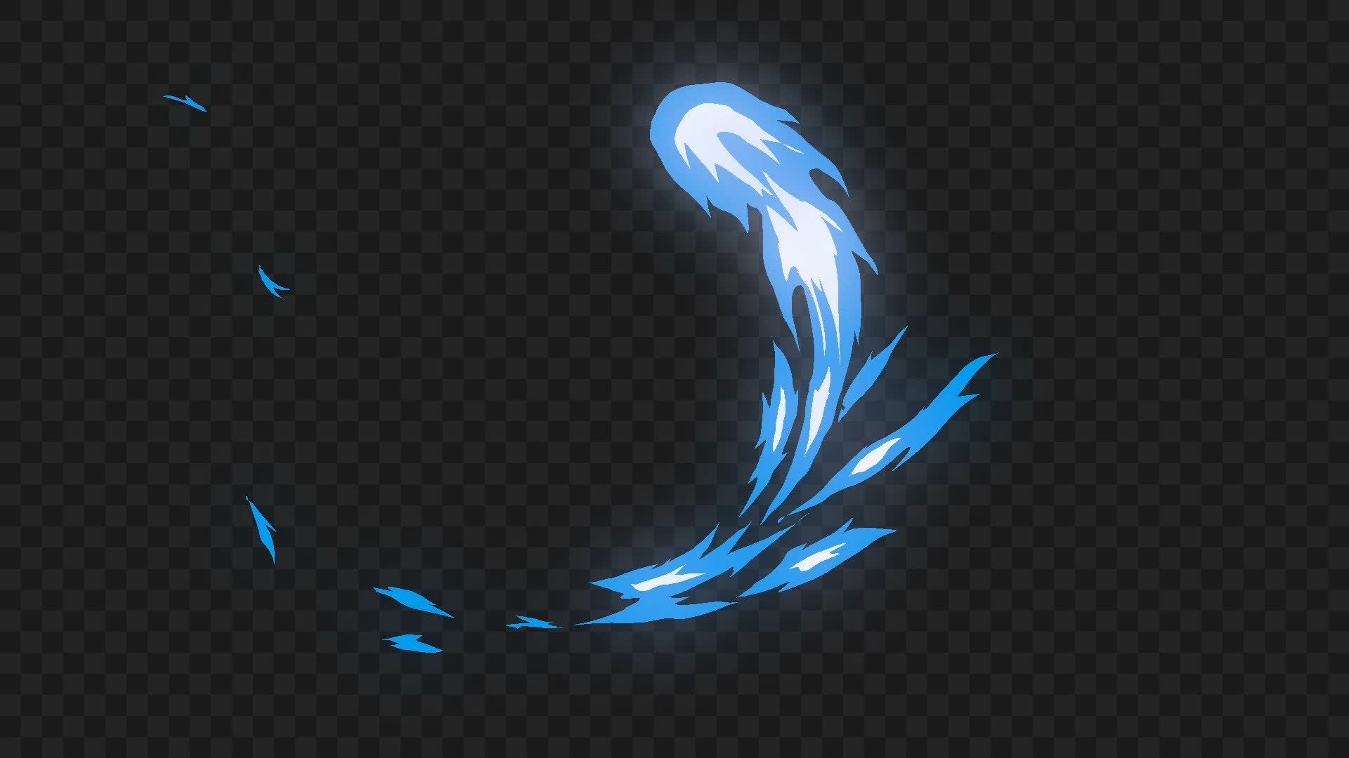 Blue Animated Anime Electricity Element