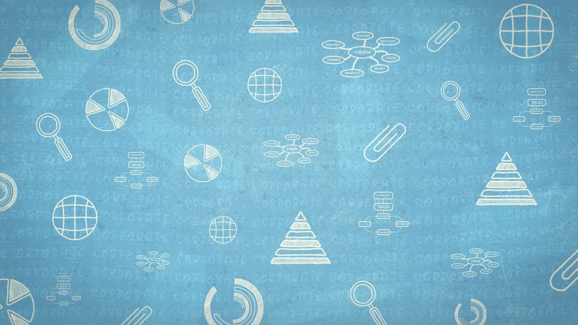 Blue Business Icons Loop