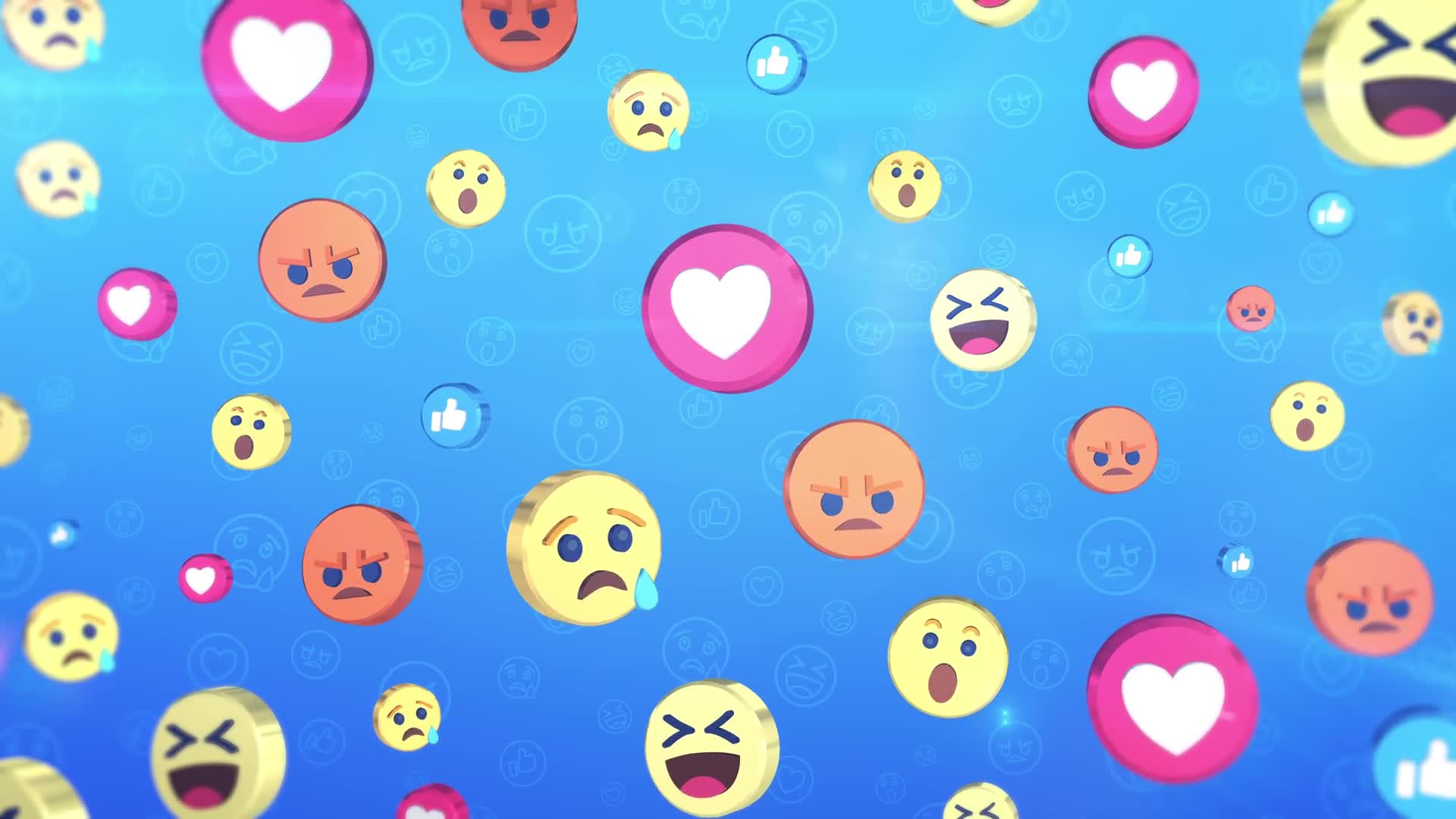 Blue Emoji Social Loop